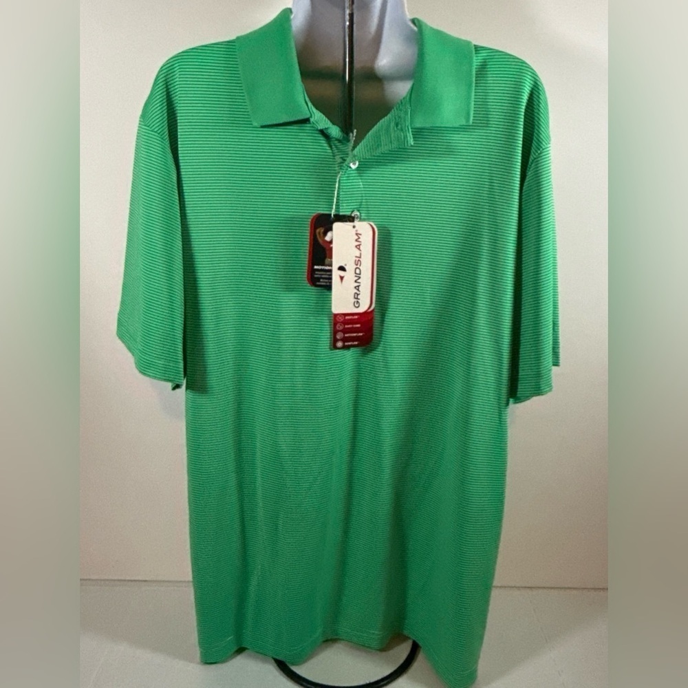 New With Tag Men’s Grand slam Golf Polo Shirt Size M Green